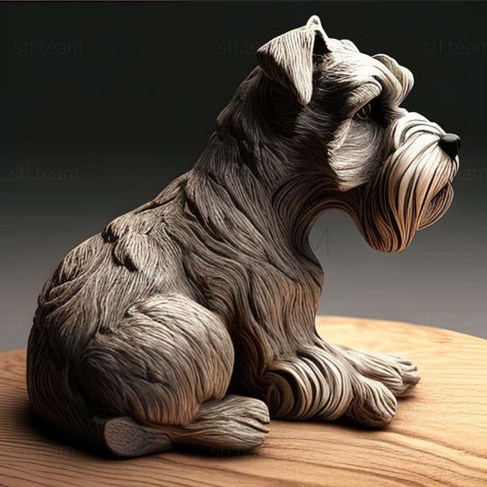 3D model Zwergschnauzer dog (STL)